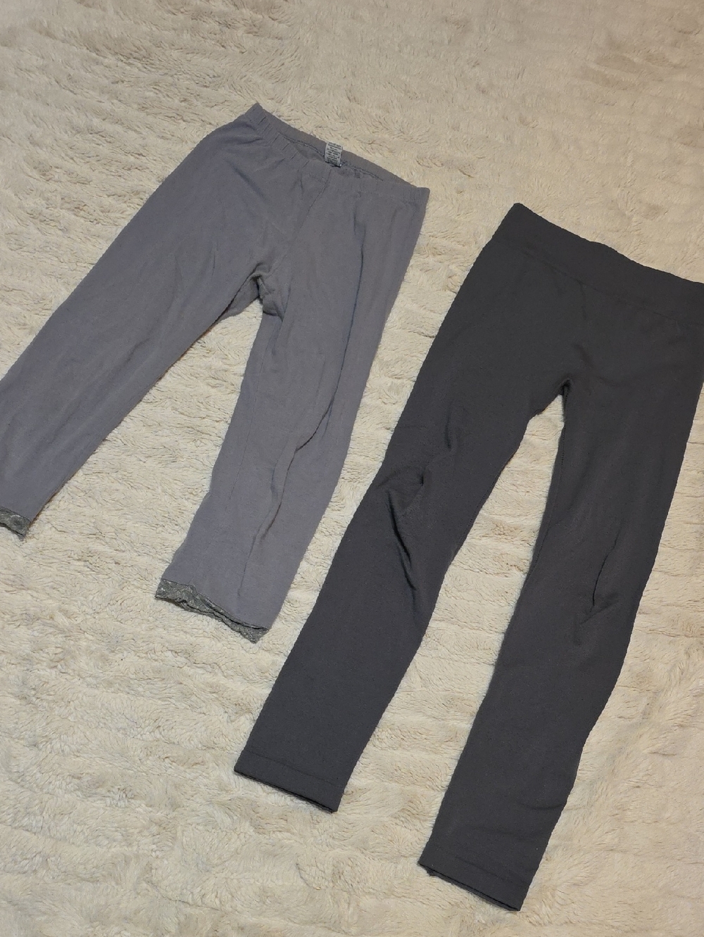 Z. Cavaricci Girls Gray and Charcoal Stretch Leggings